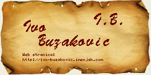 Ivo Buzaković vizit kartica